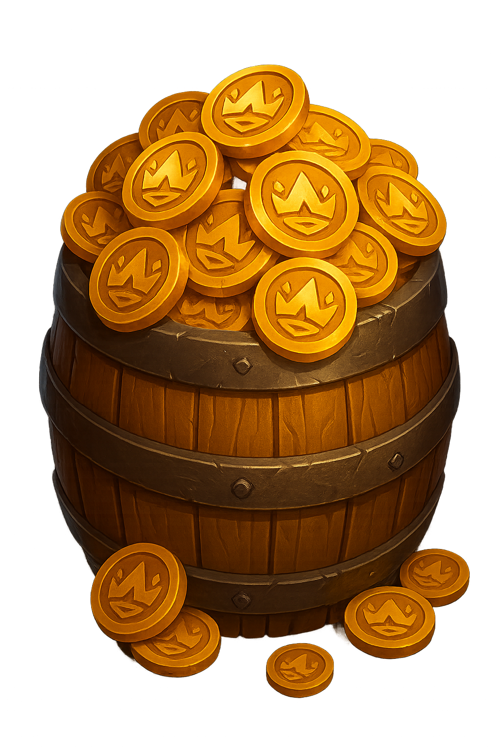 Game Coins Barrel